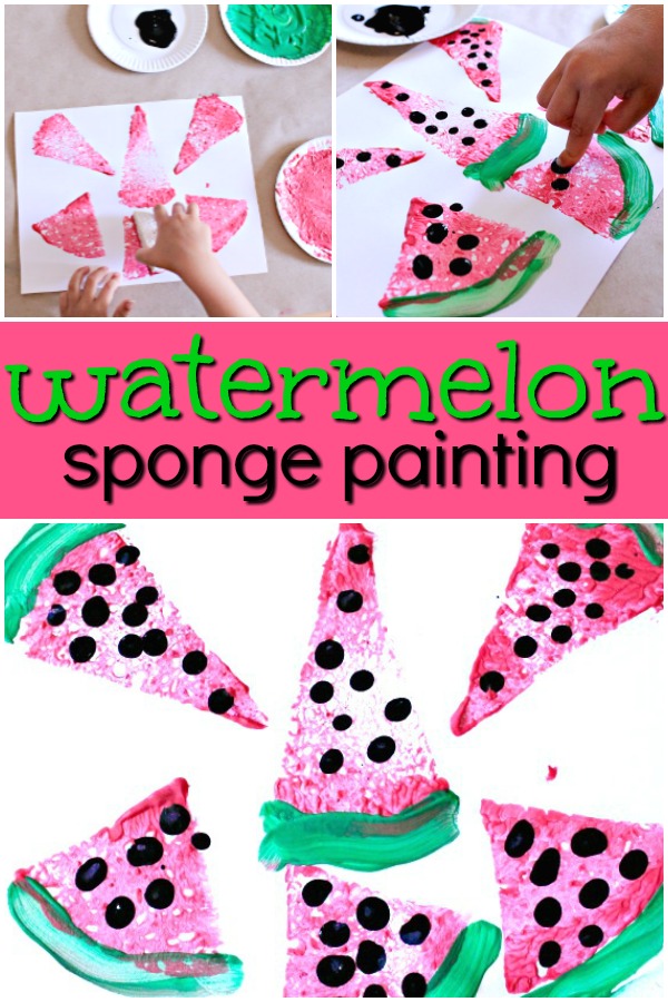 Watermelon Sponge Stamped Tea Towels - Salty Canary